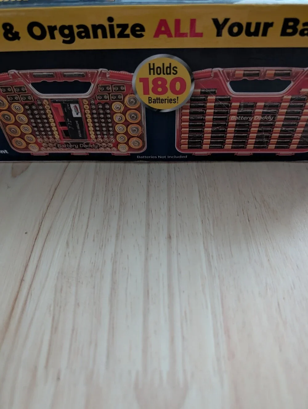 Battery Storage Box By Ontel # BADA-MP4. Stores& Organizes  180 Batteries